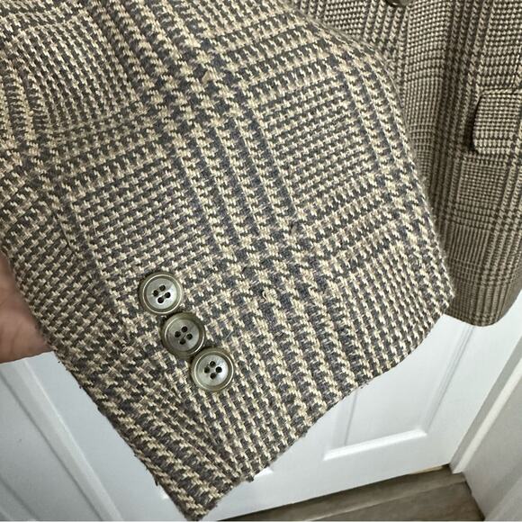 Alexander Lloyd Natural Exchange Silk Treed Blazer Big & Tall 50L Clark - Picture 5 of 12